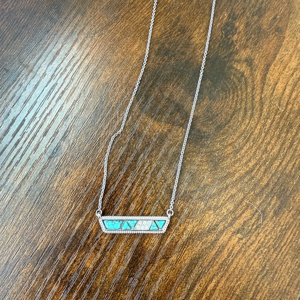Montana Silver, Silver and Turquoise Geometric Necklace